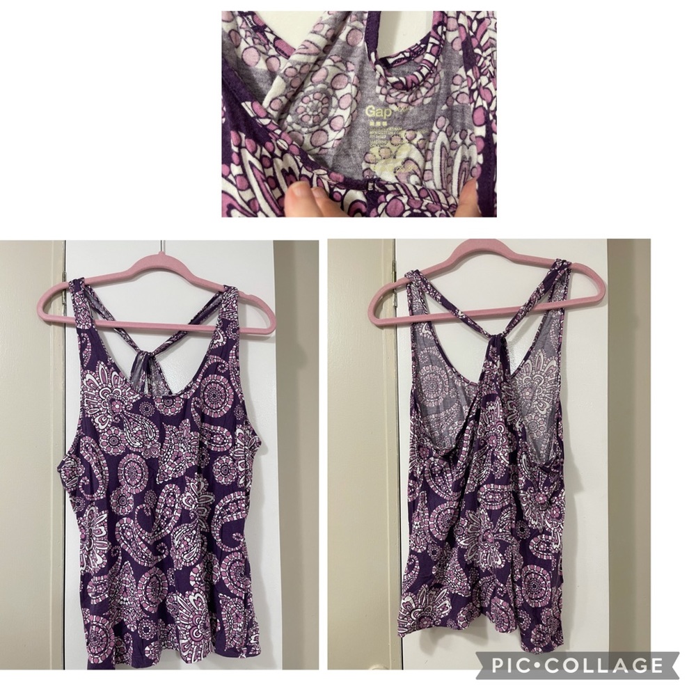 Purple Paisley tank top